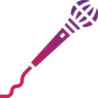 microphone music musical instrument karaoke - solid gradient icon vector