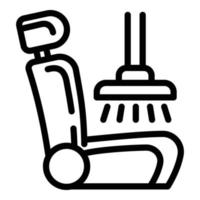 Car seat wash icon, outline style vector