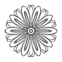 icono de bio flor de hierba, estilo simple vector