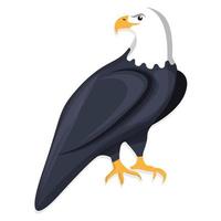 Eagle icon, cartoon style vector