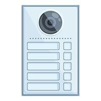 Control intercom icon cartoon vector. Video door vector