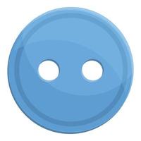 Sewing button icon, cartoon style vector