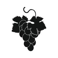 Grapes bunch icon, simple style vector