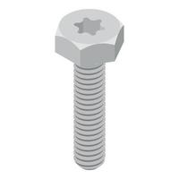 Torx bolt screw icon, isometric style vector