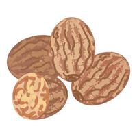 vector de dibujos animados de icono de nueces de vino caliente. bebida de invierno