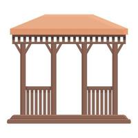 Outdoor pergola icon cartoon vector. Wedding house vector