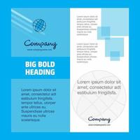 Globe Company Brochure Title Page Design Company profile annual report presentations leaflet Vector Background