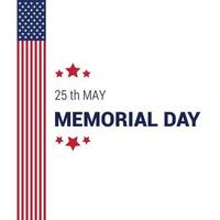 Memorial day design card vector