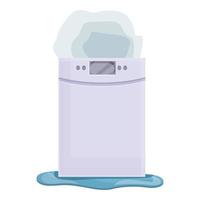 Dishwasher problem icon cartoon vector. Broken machine vector