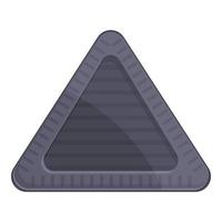 Triangular manhole icon, cartoon style vector