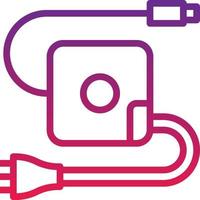 power adapter source computer accessory - gradient icon vector