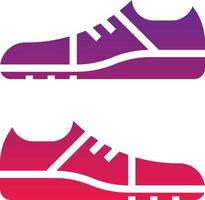 Zapato zapatillas dieta de moda - icono de degradado sólido vector