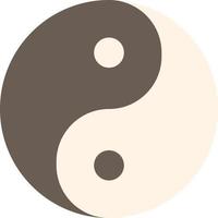 yin yang tao zen china religious - flat icon vector