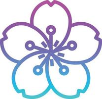 sakura flower japan japaneses - gradient icon vector