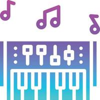 electone instrument music keyboard entertainment - solid gradient icon vector