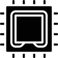 processor cpu card computer accessory - solid icon vector