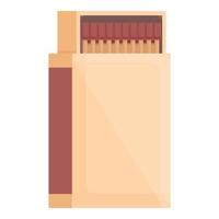 Matchbox icon cartoon vector. Cigar smoke vector