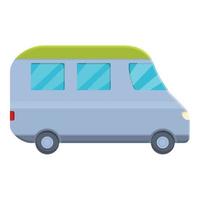 icono de autocaravana, estilo de dibujos animados vector