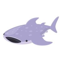 vector de dibujos animados de icono animal de tiburón ballena. pescado de mar