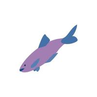 Salmon fish icon, isometric 3d style vector