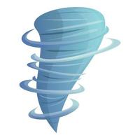 Spiral tornado icon, cartoon style vector