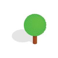 icono de árbol esférico, estilo 3d isométrico vector