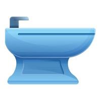 Toilet bidet icon, cartoon style vector