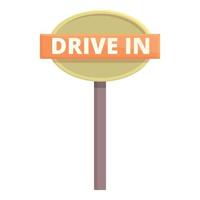 Drive film icon cartoon vector. Open air show vector