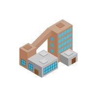 Factory isometric 3d icon vector