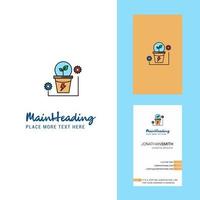 Power plant Creative Logo and business card vertical Design Vector