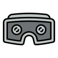 Glass game goggles icon, outline style vector