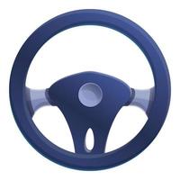 Auto steering wheel icon, cartoon style vector