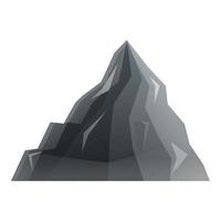 Coal mountain icon, cartoon style vector