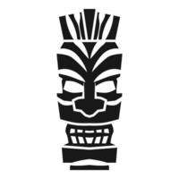 Tribal mystery idol icon, simple style vector