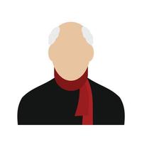 icono de avatar de anciano vector