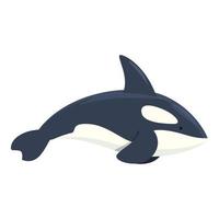 vector de dibujos animados de icono de orca de alaska. mamífero ártico