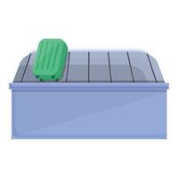 Baggage carousel icon, cartoon style vector