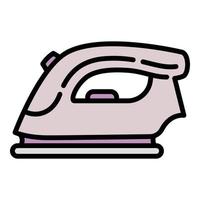 Housework iron icon, outline style vector