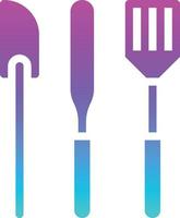 spatula bakery cook tool kitchen - gradient solid icon vector