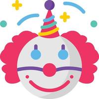 clown joker avatar circus entertainment - flat icon vector