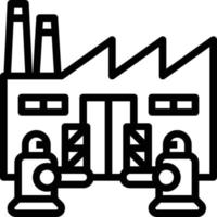 factory robots ai artificial intelligence - outline icon vector