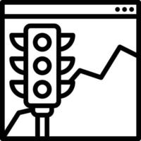 traffic monitoring chart analysis seo - outline icon vector