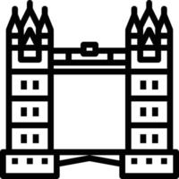 london bridge landmark england building - outline icon vector