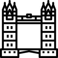 london bridge landmark england building - outline icon vector