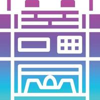 bill counter cash machine money banking - solid gradient icon vector