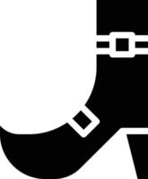 boots shoes magic wizard halloween - solid icon vector