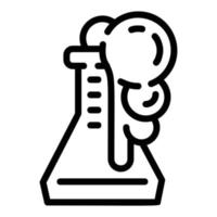 Flask reaction icon, outline style vector