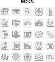 Medical Line Icons Set For Infographics Mobile UXUI Kit And Print Design Include Dna Test Medical Lab Medical Building Hospital Plus Eps 10 Vector