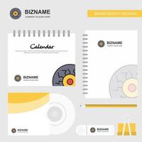 Eye ball Logo Calendar Template CD Cover Diary and USB Brand Stationary Package Design Vector Template