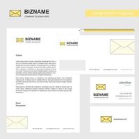 Message Business Letterhead Envelope and visiting Card Design vector template